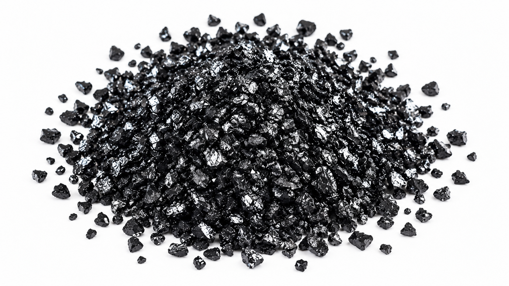 Anthracite filter media — overhead view