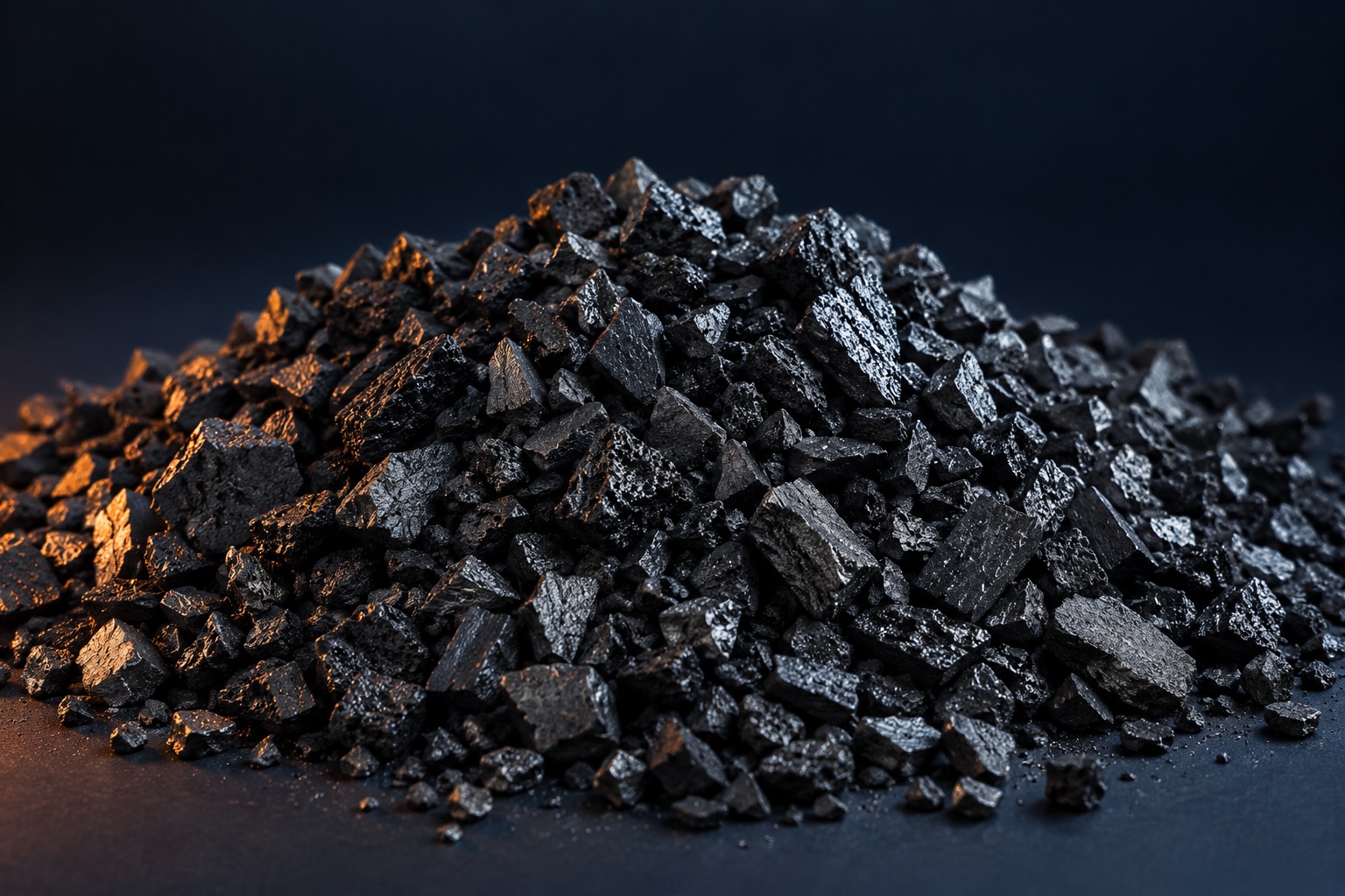Close-up of activated carbon granules