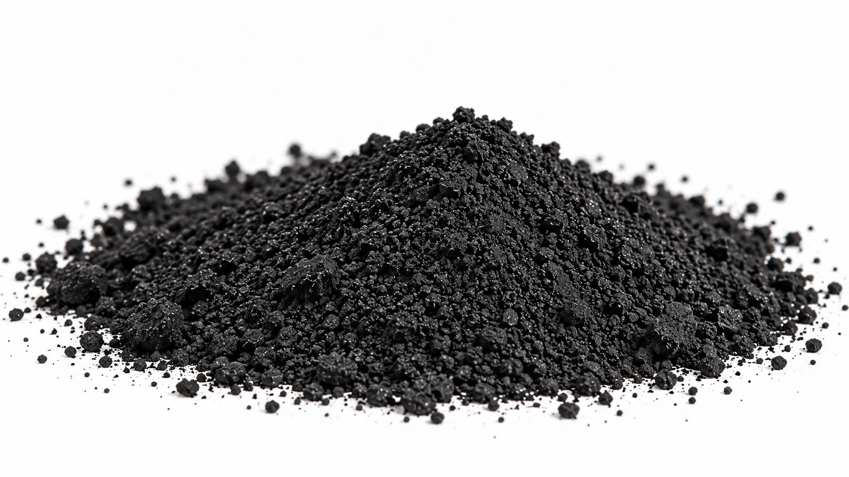 Powder activated carbon — close-up view